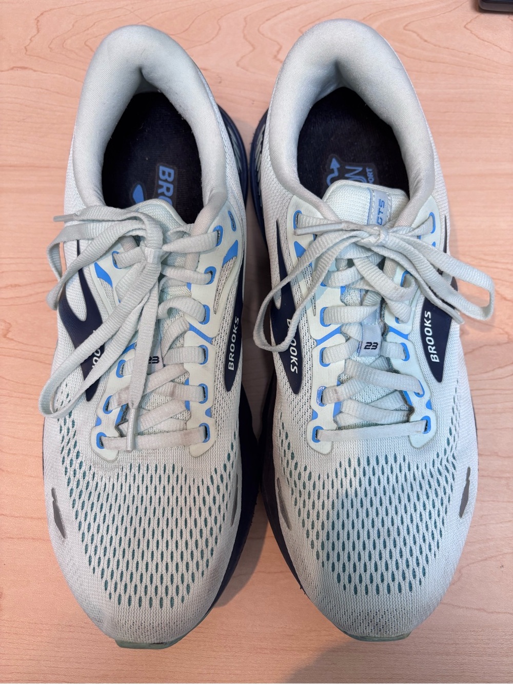 Brooks Women's Light Blue and Navy Running Sneakers